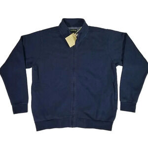 ORVIS Montana Morning Zip Cardigan Full Zip Sweater / Jacket Navy Blue Men L NWT